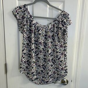 LC Lauren Conrad Colorful Floral Blouse